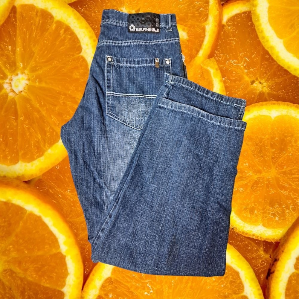 Southpole Denim Jeans Relaxed Fit Distressed‎ Accents Size 36